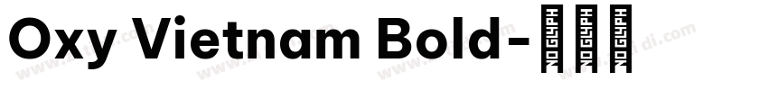 Oxy Vietnam Bold字体转换